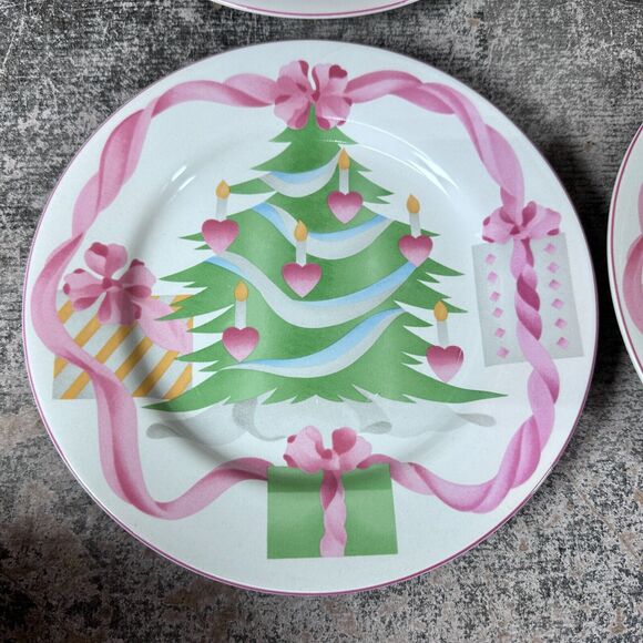 4 Sango Home For Christmas Salad/Dessert Plates lot - Picture 3 of 9